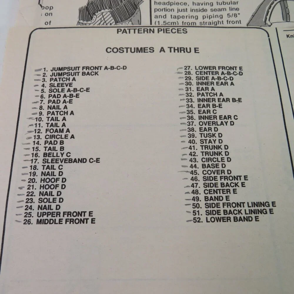 McCalls 8938 Sewing Pattern Toddler 1 Elephant Panda Lion Skunk Monkey Halloween